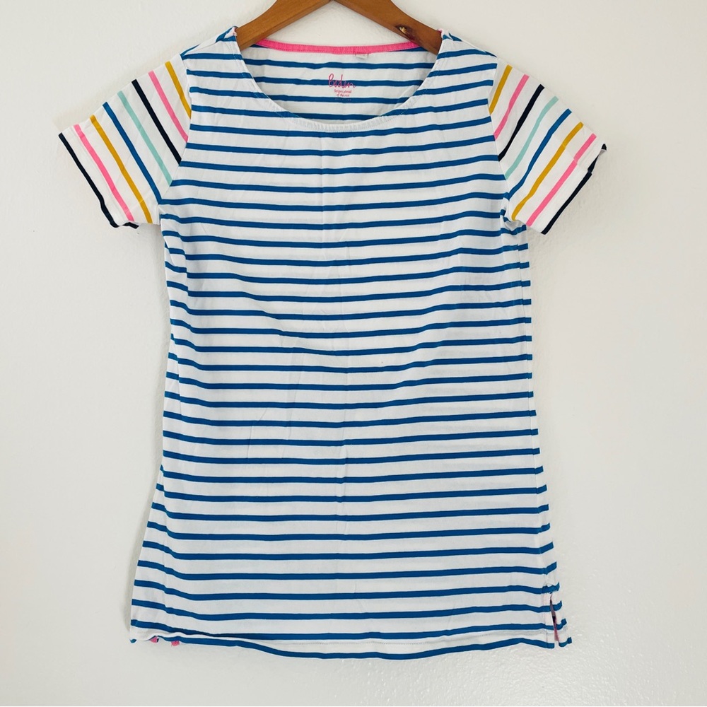 Boden Breton Colorful Stripe Short Sleeve T-Shirt
